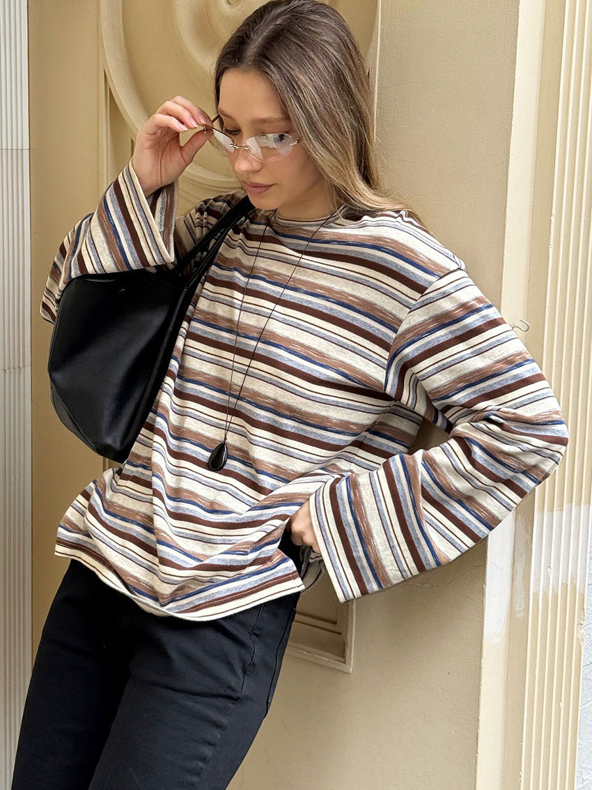 Haut rayé décontracté à manches longues Stroll