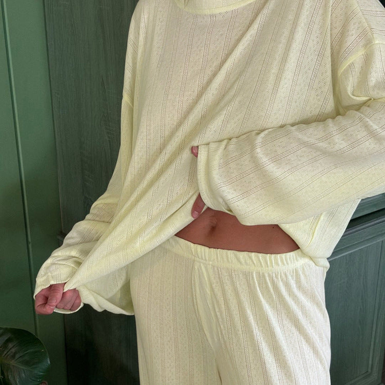 Ensemble deux pièces de détente jaune clair doux