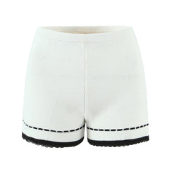 Fall Winter Elegant White Knit Two Piece Set