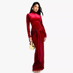 Restaurant Gorgeous Velvet Maxi Dress