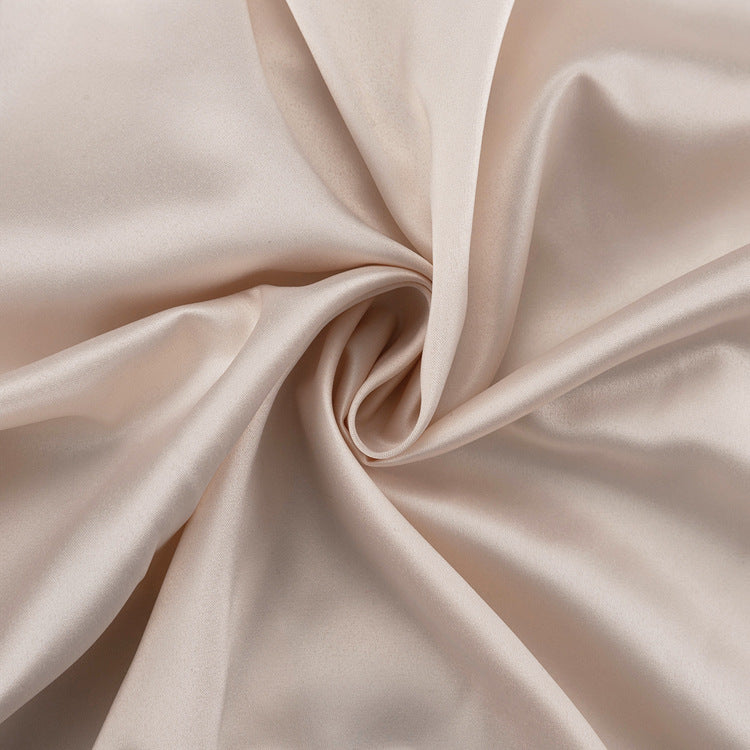 Home Comfortable Cream Silk Pajamas Two Piece Set