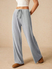 Comfy Ribbed Wide Leg Pants