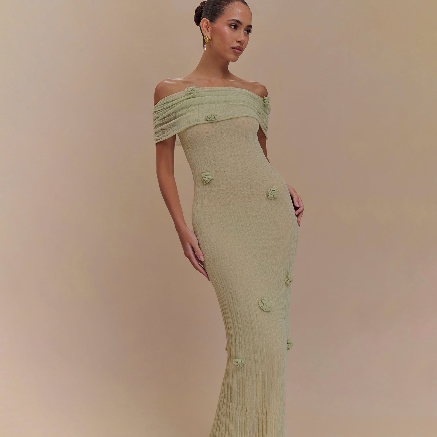 Floral Off-Shoulder Maxi Dress