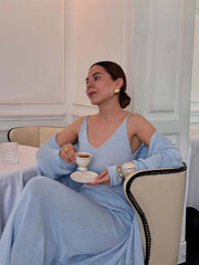 Ensemble deux pièces en maille décontractée d'automne