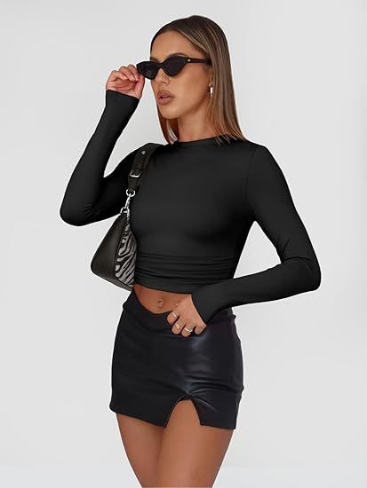 Trend Black Fitted Longsleeve Top