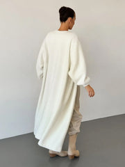 Indoor Effortlessly Elegant White Cardigen