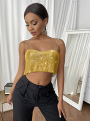 Club Shinning Metallic Cami Top
