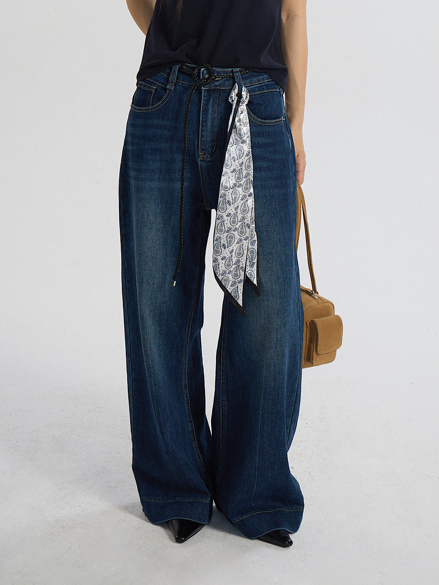 Jeans chics à jambes larges 