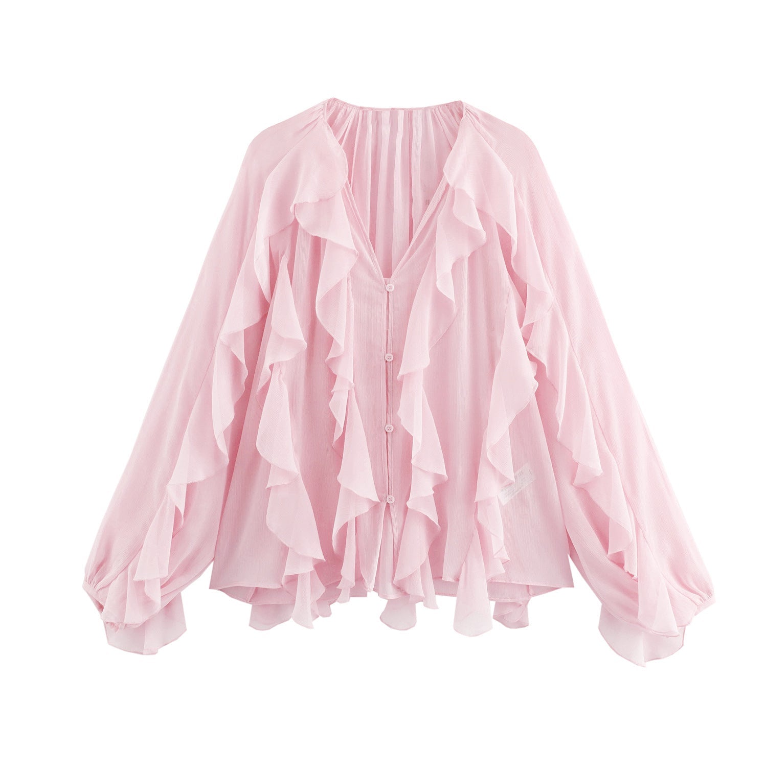 Leisure Style Ruffle Blouse