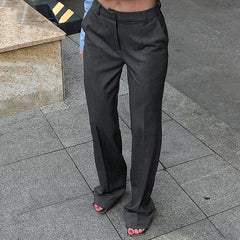 Pantalon gris droit Commute Smart