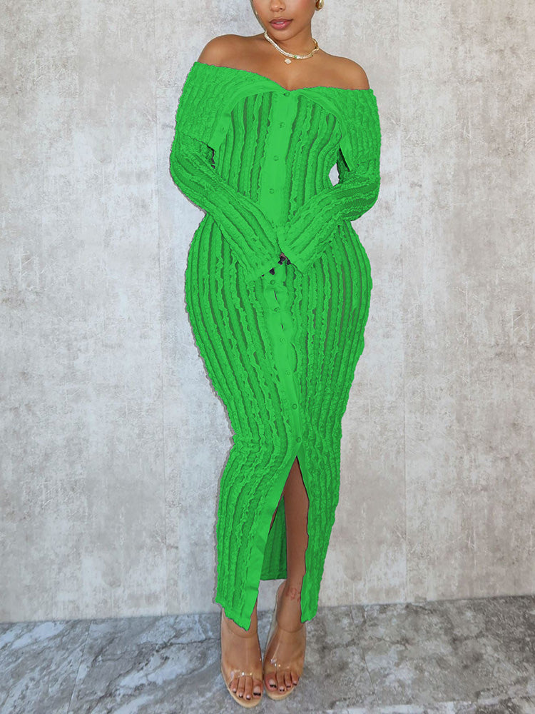 Off Shoulder Mesh Dresses