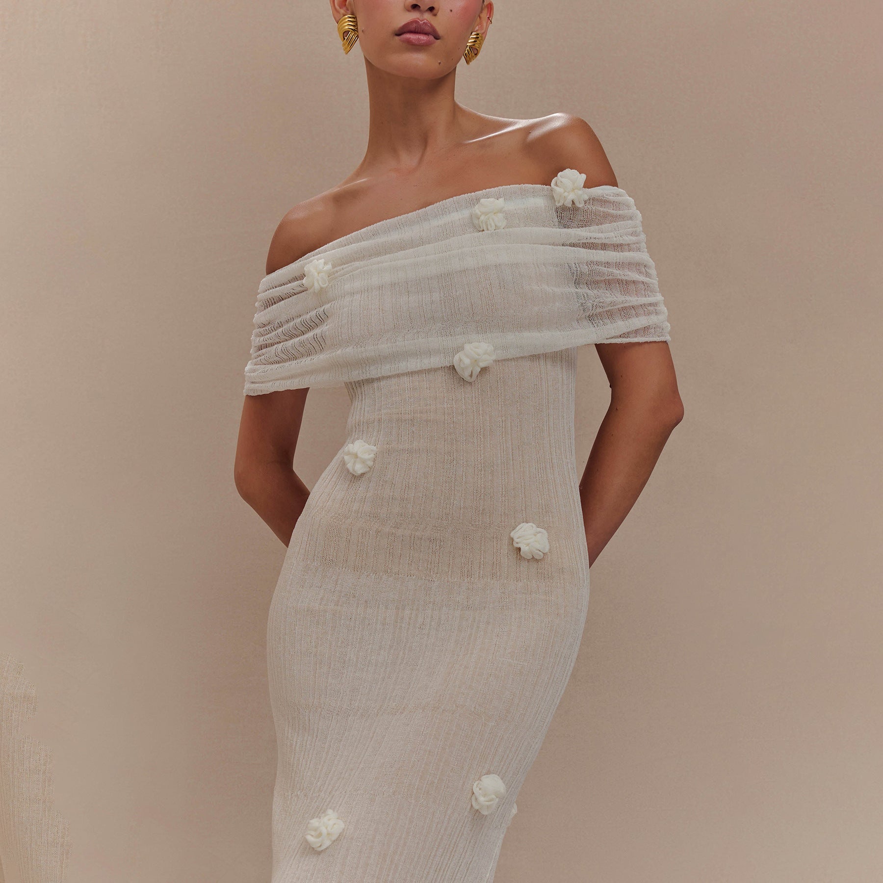 Floral Off-Shoulder Maxi Dress