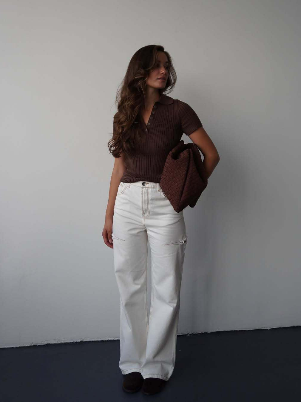 Casual Ripped White Jeans