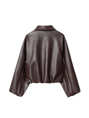 Veste en cuir tendance et stylée