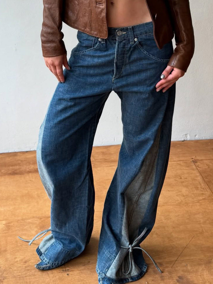 Retro Easy Cool Two Color Jeans