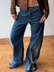 Retro Easy Cool Two Color Jeans