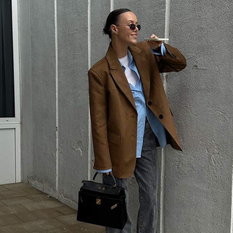 Business Brown Suit Jacket