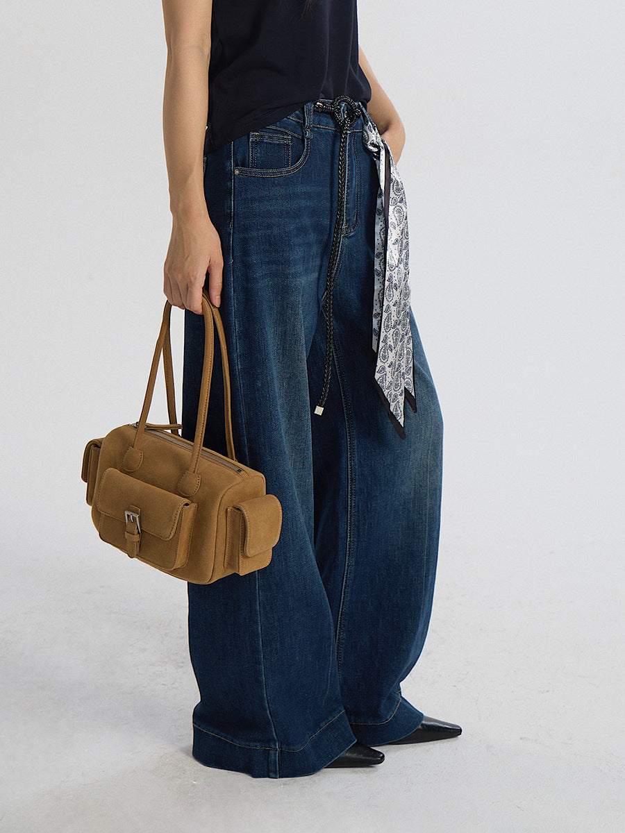 Jeans chics à jambes larges 