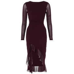 Sexy Captivating Asymmetrical Hem Dress