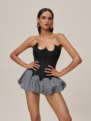 Ensemble jupe bustier à lacets 