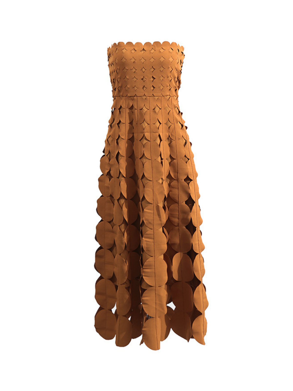 Strapless Cutout Midi Dress