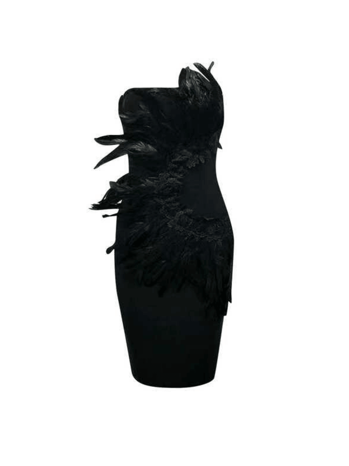 Feather Bandage Mini Dress