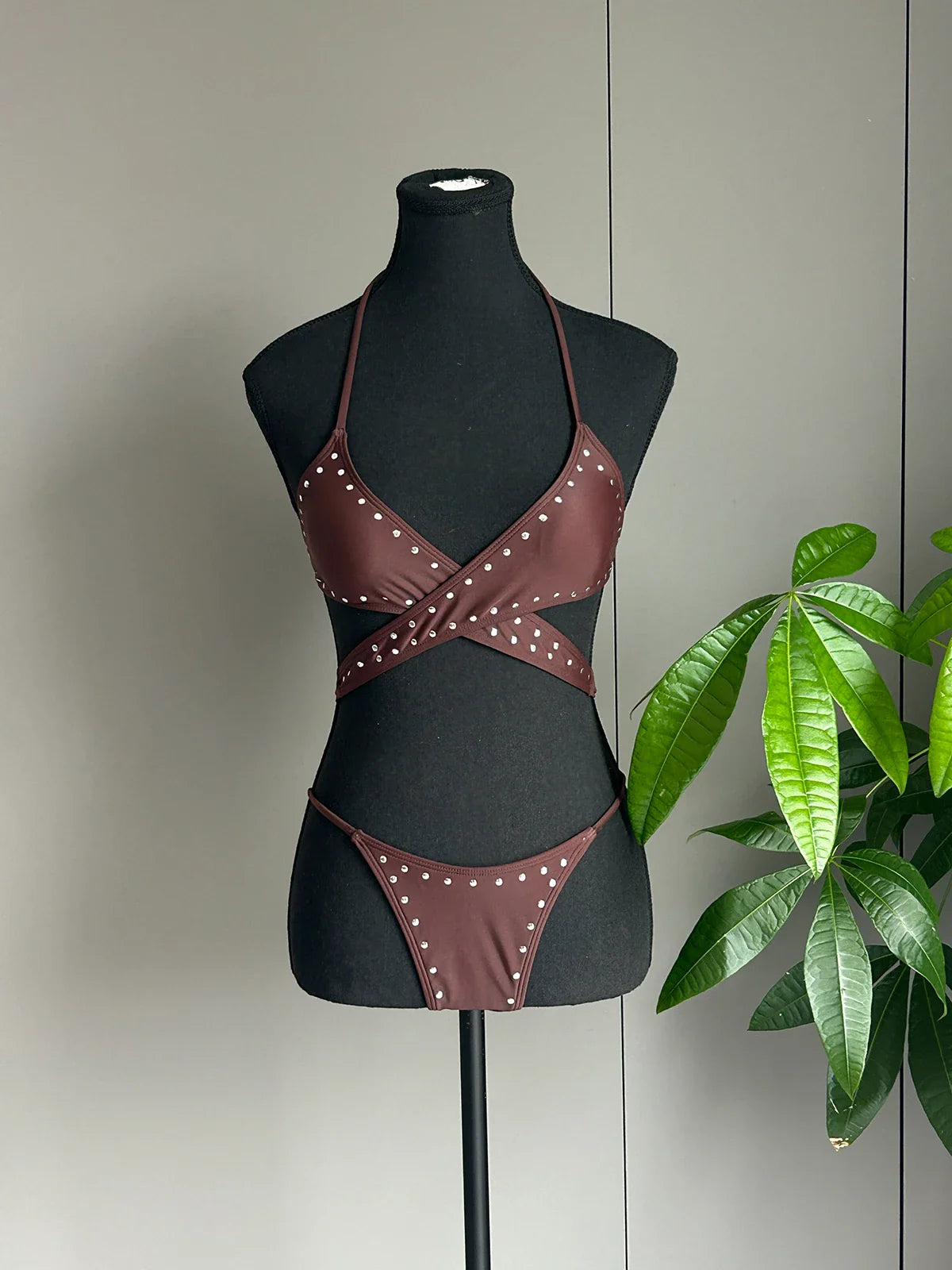 Polka Dot Halter Bikini Two-pieces Bikini Set