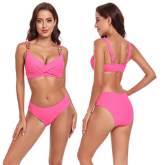 Bikini Bikini Set for Solid Color Sporty Swimsuit Fresh Aesthetic Outdoorwear