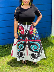 Butterfly Pattern Pleated Skirts