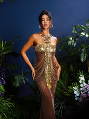 Metal Fringe Body Chain Dress