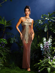 Metal Fringe Body Chain Dress