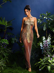 Metal Fringe Body Chain Dress