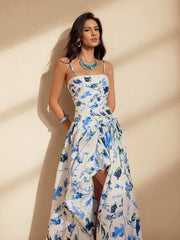 Spaghetti Floral Printed Maxi Dress