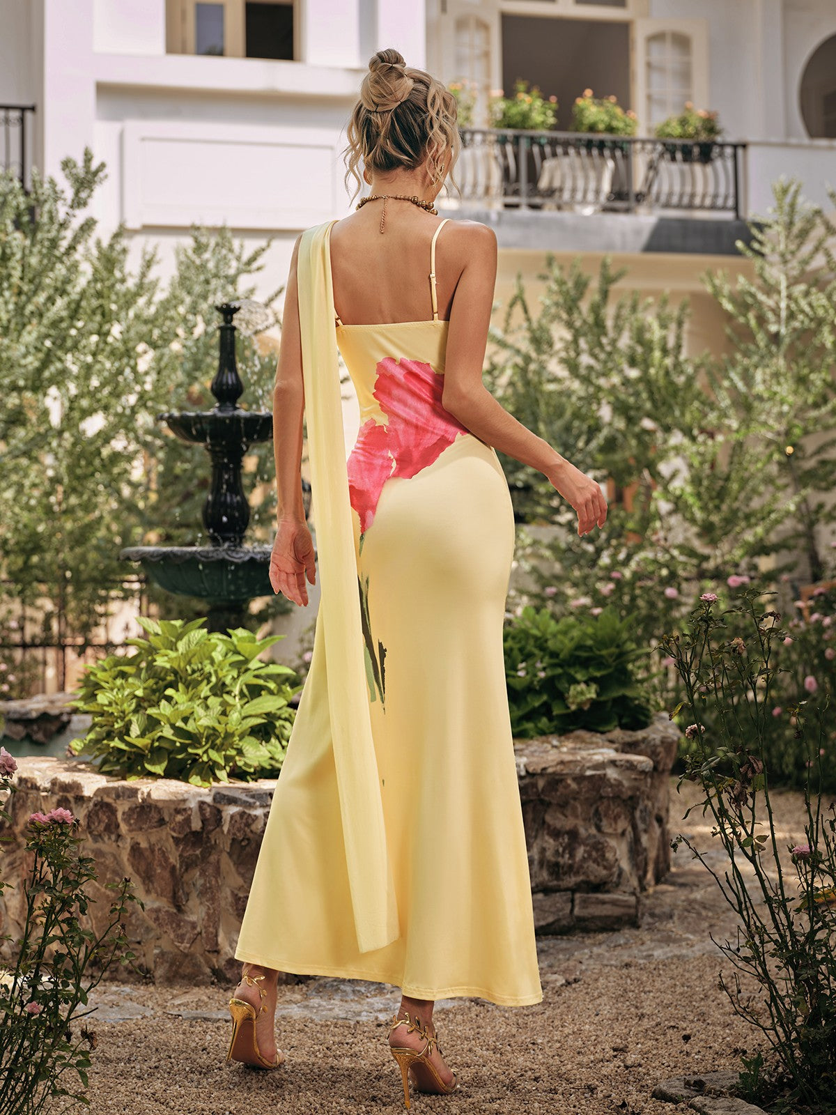 Floral Scarf Maxi Dress