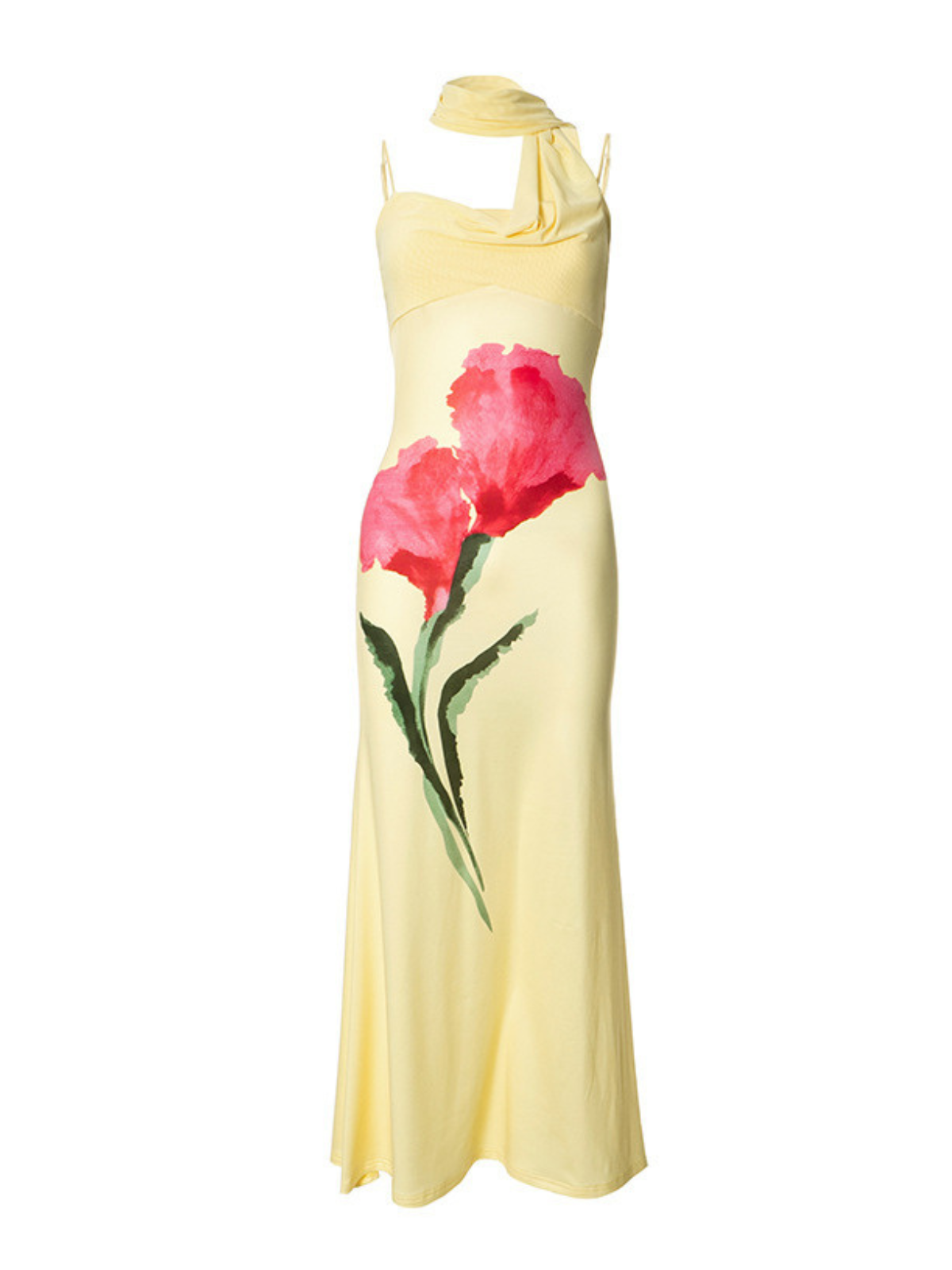 Floral Scarf Maxi Dress