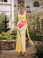 Floral Scarf Maxi Dress