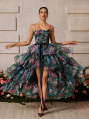 Ensemble jupe spaghetti imprimée à fleurs 