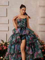 Ensemble jupe spaghetti imprimée à fleurs 