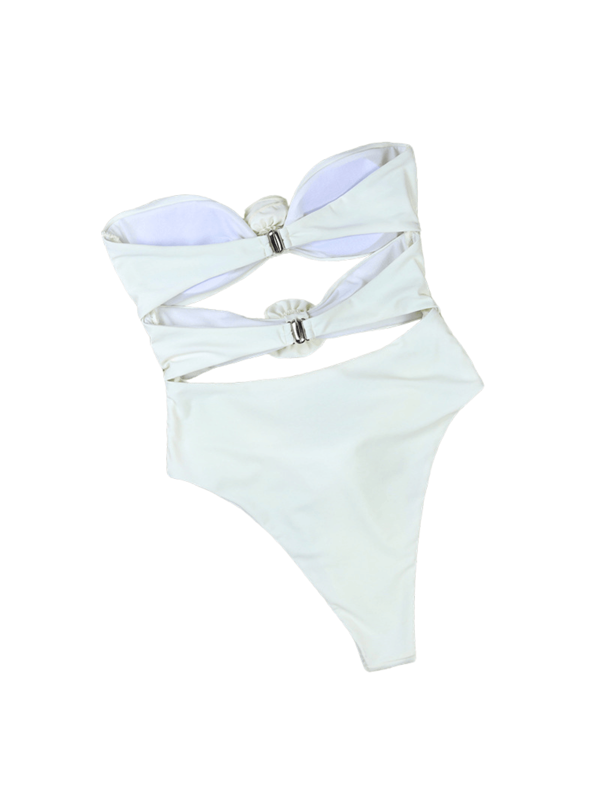Maillot de bain une pièce sans bretelles à fleurs 
