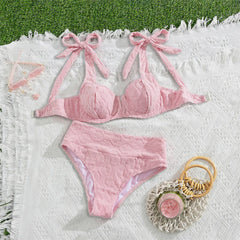 S - XL V Shaped Underwired Bikini Two-pieces Bikini Set