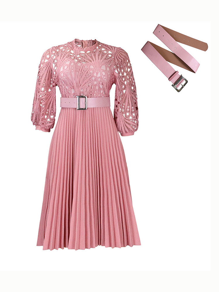 Lace Pleated Dresses