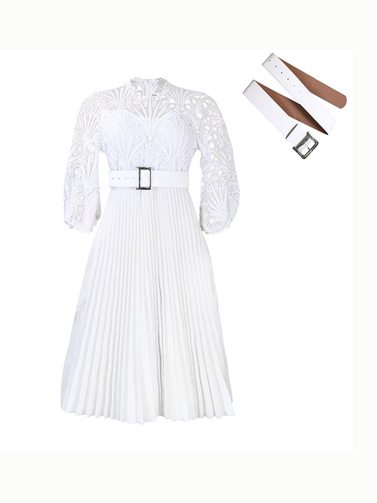 Lace Pleated Dresses
