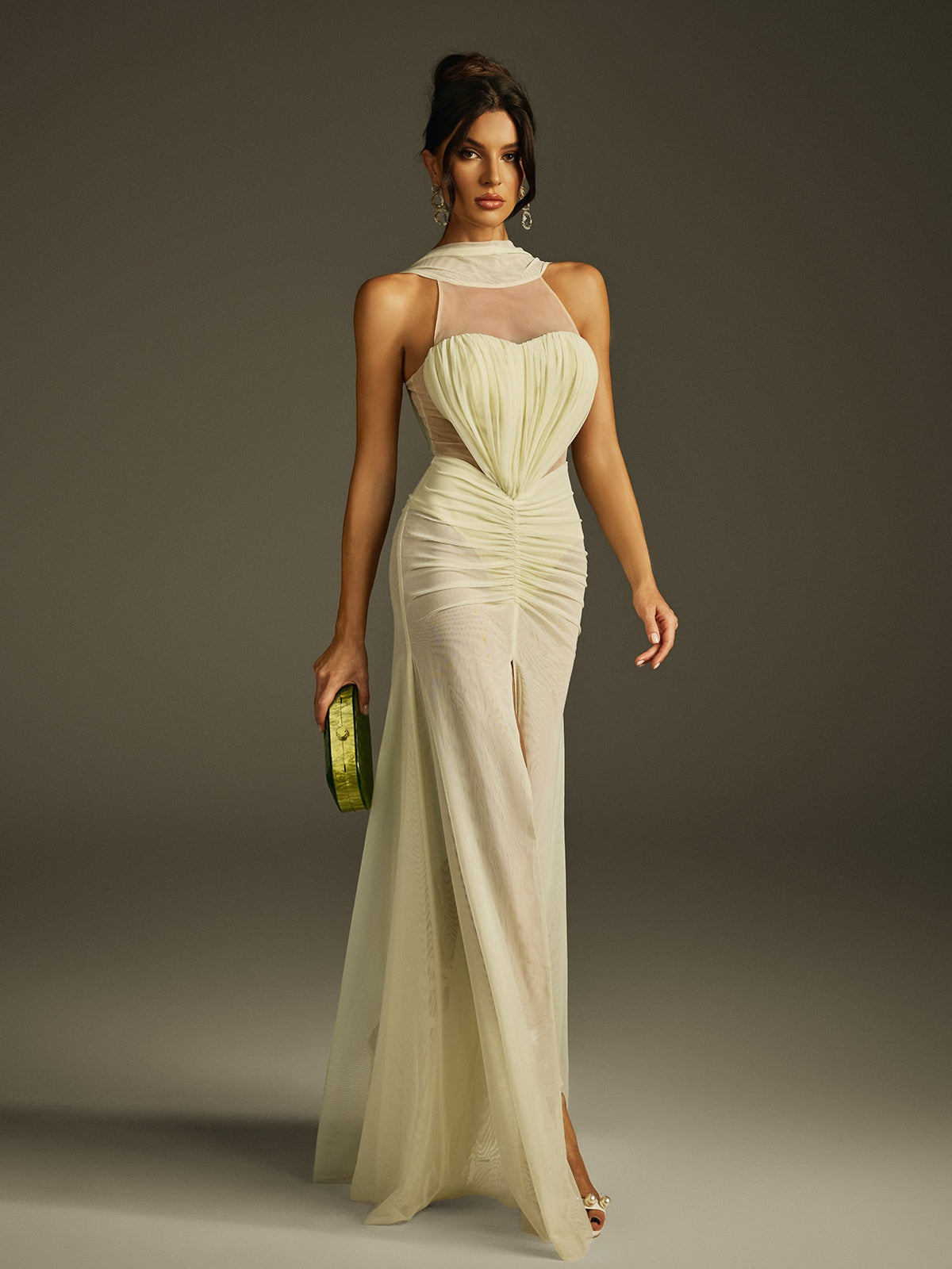 Sleeveless Cutout Split Maxi Dress