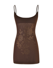 Robe moulante brillante style vacances