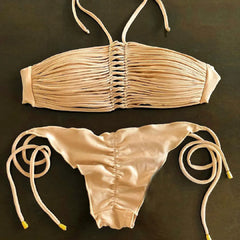 Bikini Swimsuit Brazilan Bikini Set Swimwear for High Leg Bandage Two Piece Bathing