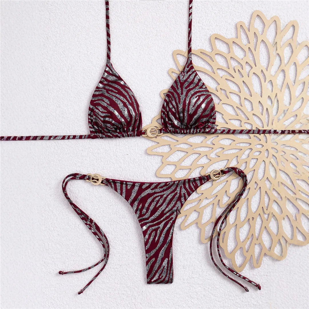 Extreme String Mini Micro Thong Bikini Two-pieces Bikini Set