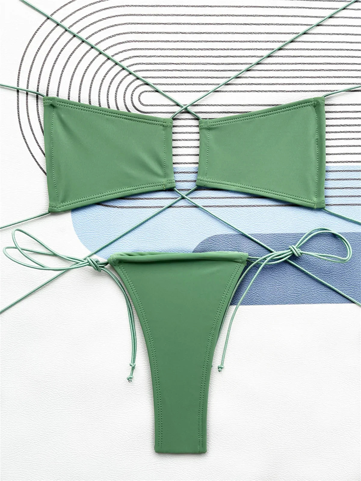 Halter Extreme Mini Micro Thong Bikini Two-pieces Bikini Set