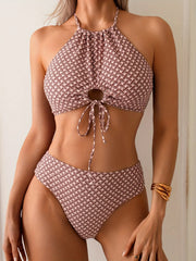 Bikini Swimsuit Triangular Panty Separate Thin Strap Butterfly Knot Swimsuitsuit