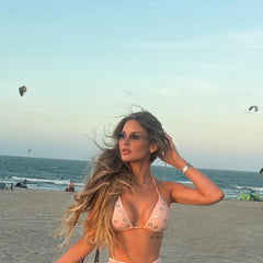 Swimsuit Soild Bikini with Swimwear Swimsuit Separates Swimwear Two Piece Side Straps Swimsuit Bathing Suit