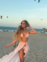 Swimsuit Soild Bikini with Swimwear Swimsuit Separates Swimwear Two Piece Side Straps Swimsuit Bathing Suit